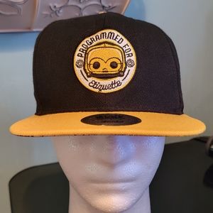Funko Pop Star Wars Mens Snapback Black & Yellow OS Ball Cap